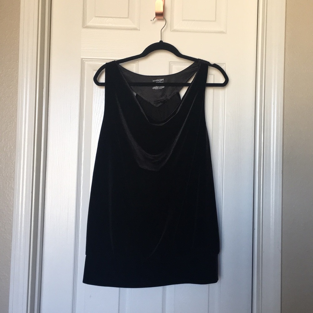 Lane Bryant | Black Velvet Top